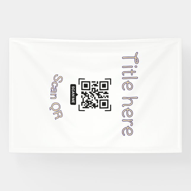 Simple Q R code scan business event template atext Banner (Horizontal)