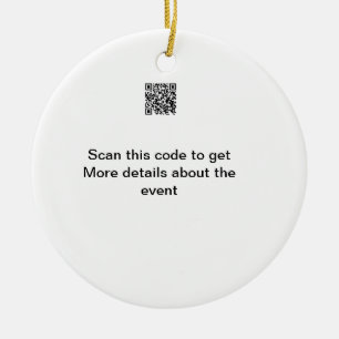 Simple Q R code scan business event template atext Ceramic Tree Decoration