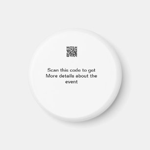 Simple Q R code scan business event template atext Magnet