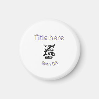 Simple Q R code scan business event template atext Magnet