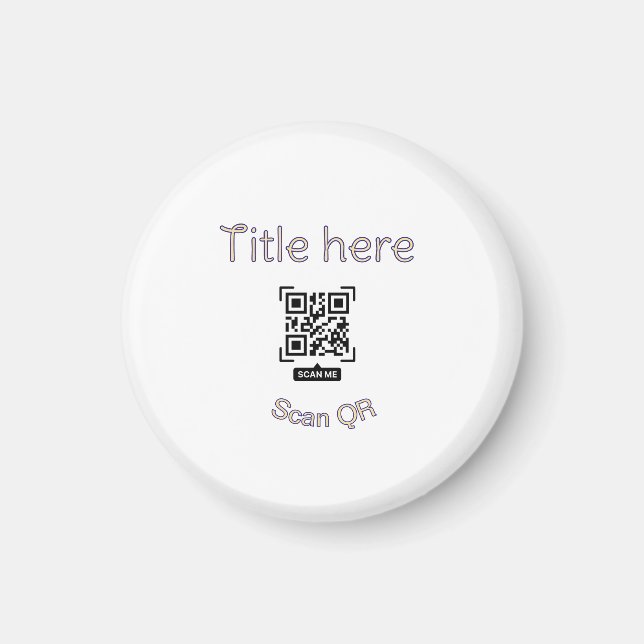 Simple Q R code scan business event template atext Magnet (Front)