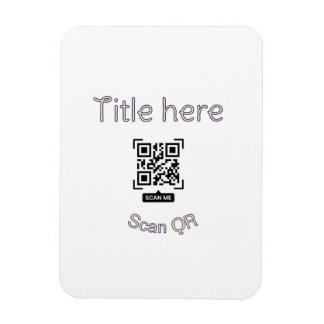 Simple Q R code scan business event template atext Magnet