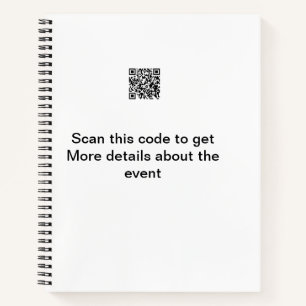 Simple Q R code scan business event template atext Notebook