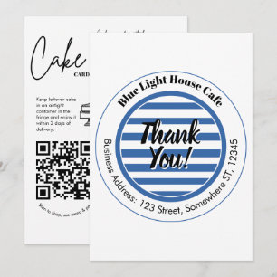 Simple QR Code Cake Card Template