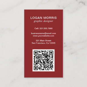 Simple QR Code Modern Business Card
