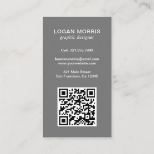 Simple QR Code Modern Business Card