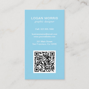 Simple QR Code Modern Business Card