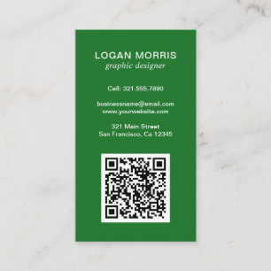 Simple QR Code Modern Business Card