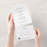 Simple QR Code Modern Wedding