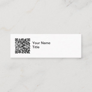 Simple QR Code Promotional Business Cards