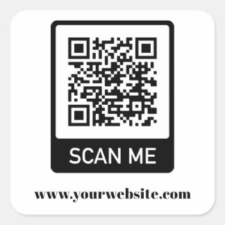 Simple QR-Code Sticker Template