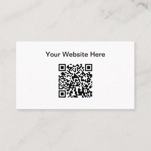 Simple QR Code Website Promotional Business Card (Front)