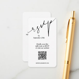 Simple QR Code Wedding Enclosure Card