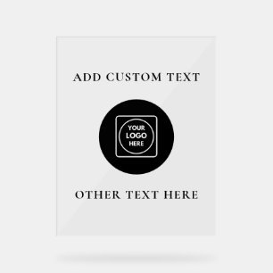 Simple QR Logo Branding Acrylic Sign