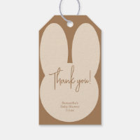 Simple Rabbit baby shower thank you