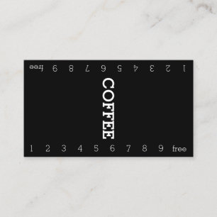 Simple Rails Number Loyalty Coffee Punch-Card Card
