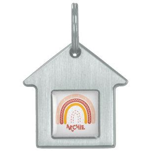 SIMPLE RAINBOW BOHO CUTE FOR MALE DOG PET ID TAG