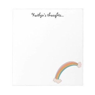 Simple rainbow brainstorming idea notepad