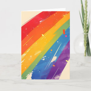 Simple Rainbow Colourful Holiday Card