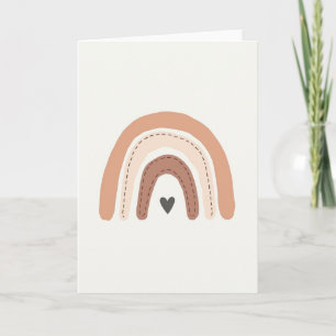 Simple Rainbow Heart Card