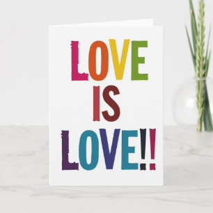 Simple Rainbow Love Is Love Card