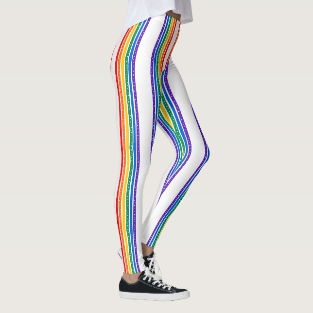 Simple Rainbow stripes  Gay month Leggings (Right)