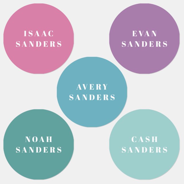 Simple Rainbow Waterproof Clothing Name (Group)