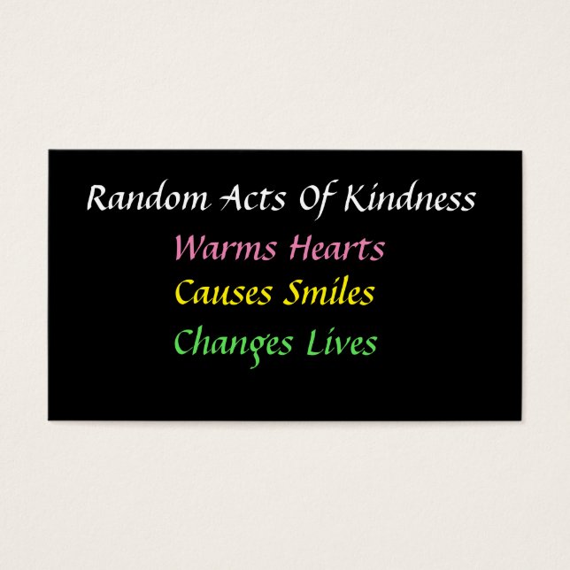 Simple Random Acts of Kindness Card (Front)