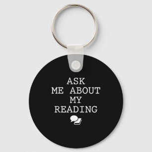Simple reading book lover - men women - reading key ring