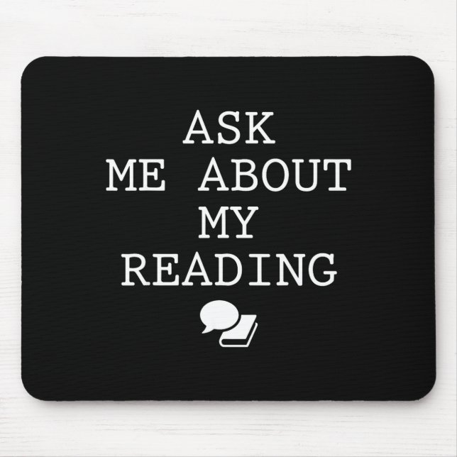 Simple reading book lover - men women - reading  mouse pad (Front)