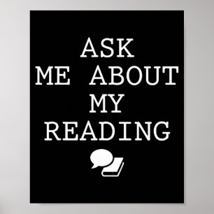 Simple reading book lover - men women - reading poster