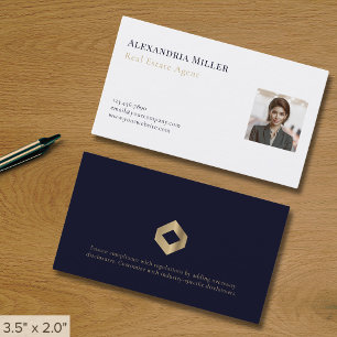 Simple Real Estate Agent Photo Business Card