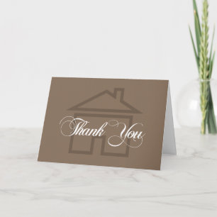 Simple Real Estate Business Thank You Cards