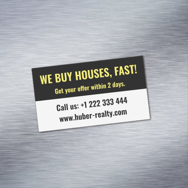 Simple Real Estate Investor Magnetic Business Card (In Situ)