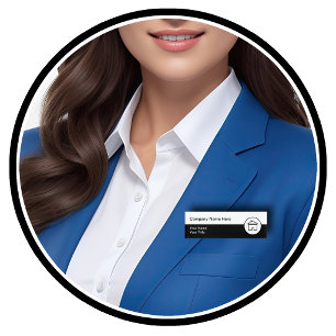 Simple Real Estate Office Staff Name Tag