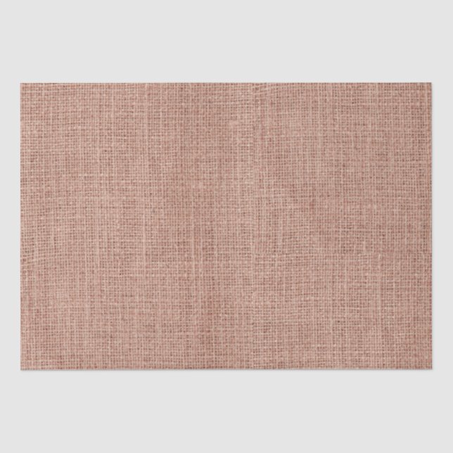 Simple Realistic Burlap Rustic Feminine Blush Pink Tissue Paper (Front)