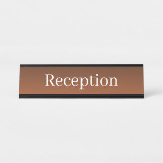 Simple Reception Desk Name Plate