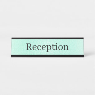 Simple Reception Desk Name Plate