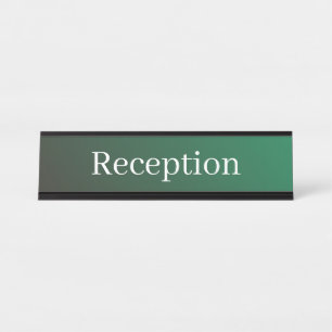 Simple Reception Desk Name Plate