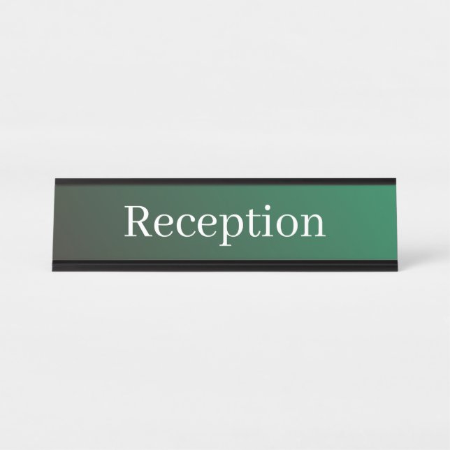 Simple Reception Desk Name Plate (Front)