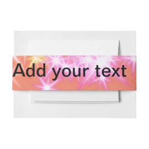 Simple red blue green sparkle stars add your text invitation belly band