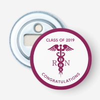 Simple Red Caduceus Nurse Medical Symbol