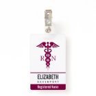 Simple Red Caduceus Registered Nurse RN Symbol