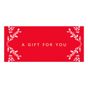 Simple Red Christmas  Gift Certificate