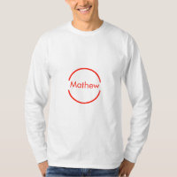 simple red circle add your name letter text
