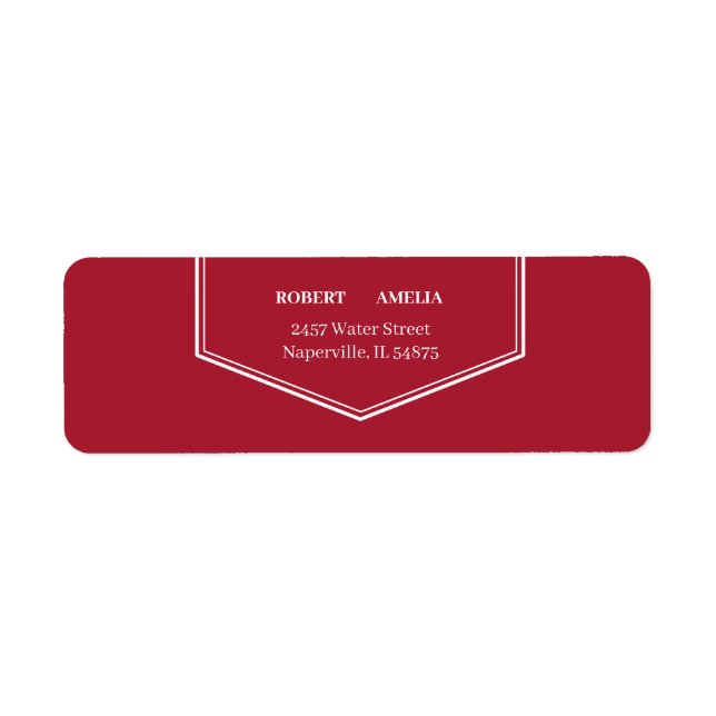 Simple Red Custom Return Address (Front)