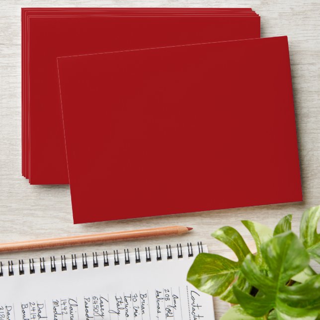 Simple Red Envelope New Year Card Envelope (Stacked)