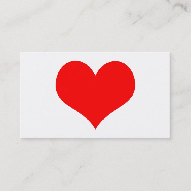 simple red heart business card (Front)
