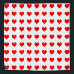Simple Red Heart Design Bandana<br><div class="desc">This simple red heart design is  inspired from valentine concept.Though the design is simple but still this art has its own classic appeal.
The design can be personalised  and if  you want then add images or text as per your taste & liking</div>