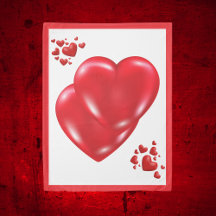 Simple Red Hearts on White Happy Valentine's Day T
